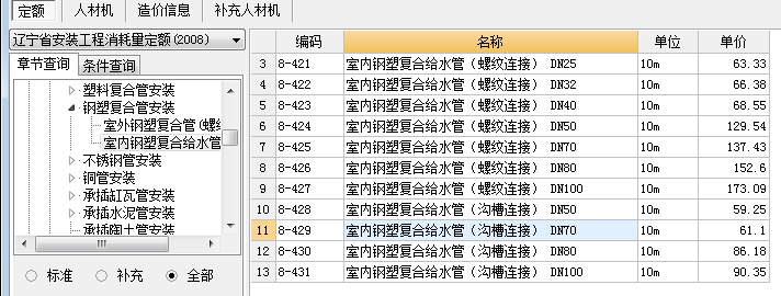 套哪个定额