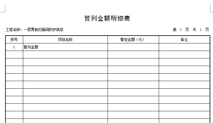 暫列金額