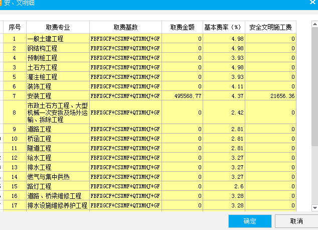 安全文明施工费