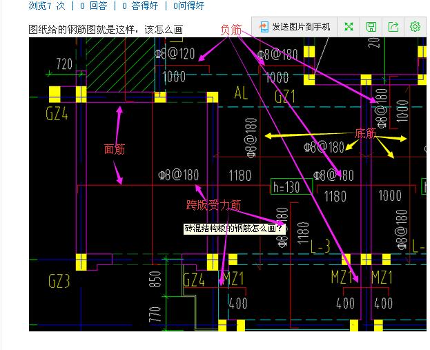 砖混结构板的钢筋怎么画?