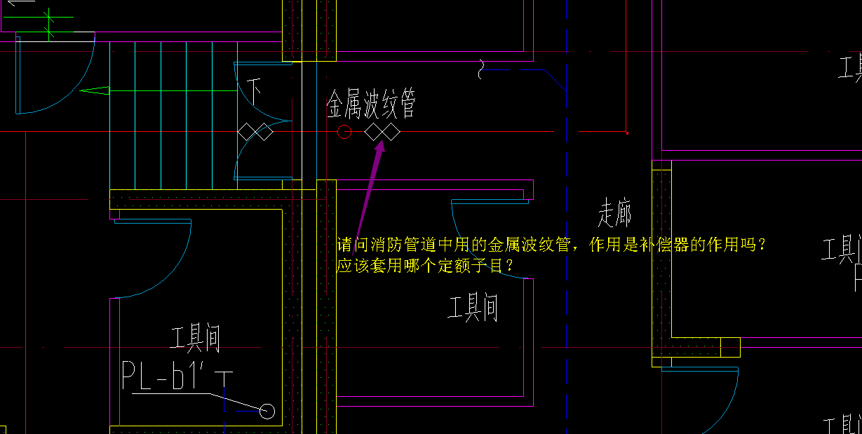 求教各位老师,消防管道中的金属波纹管,应该套什么定额子目?