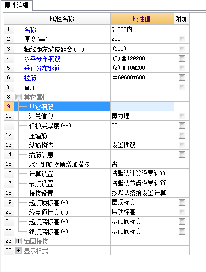 剪力墙附加筋