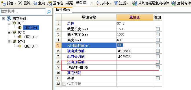 配筋表