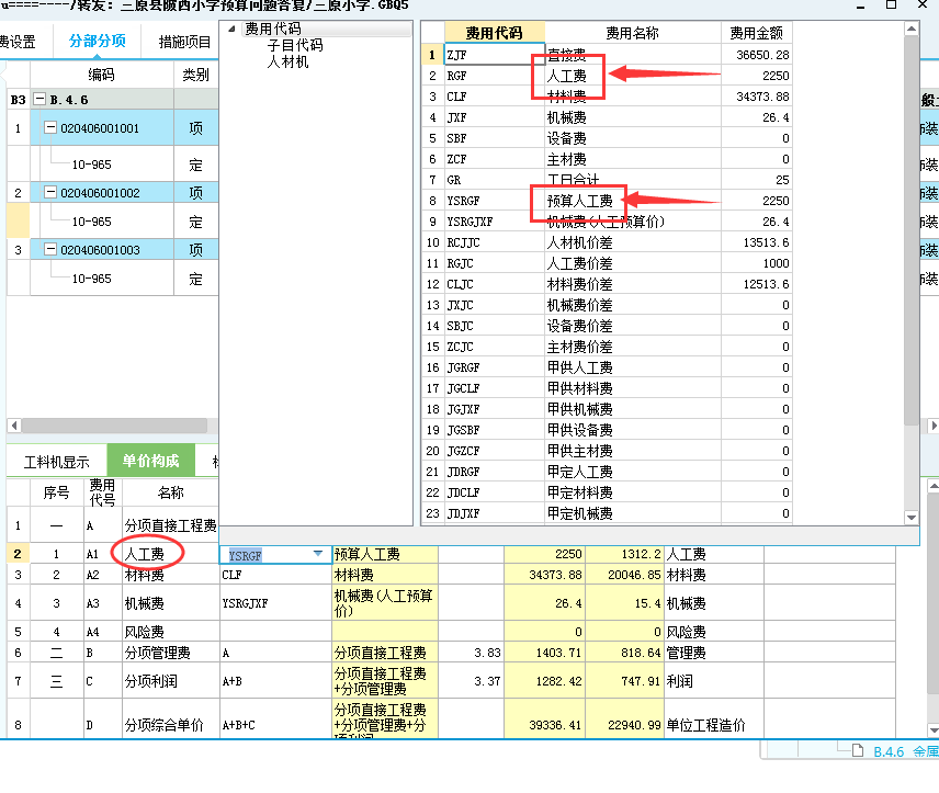 预算人工费