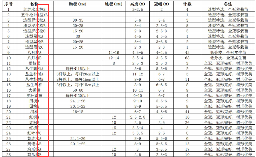 苗木