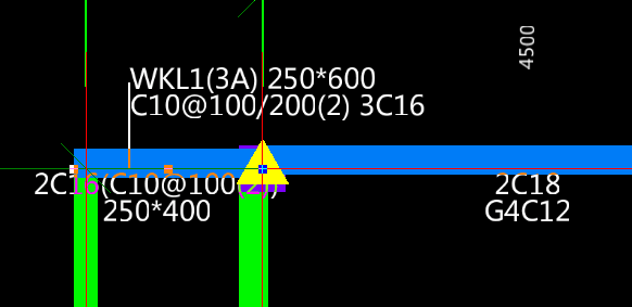 钢筋算量钢筋梁截面尺寸变径250600250400