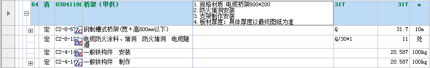 程量表達(dá)式