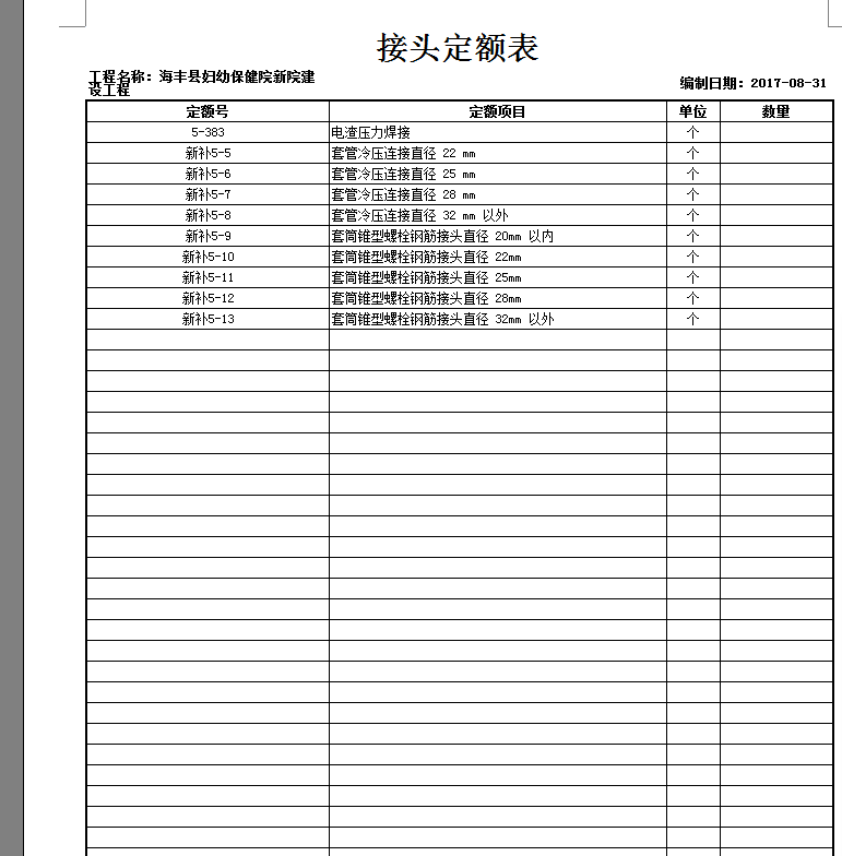 定额