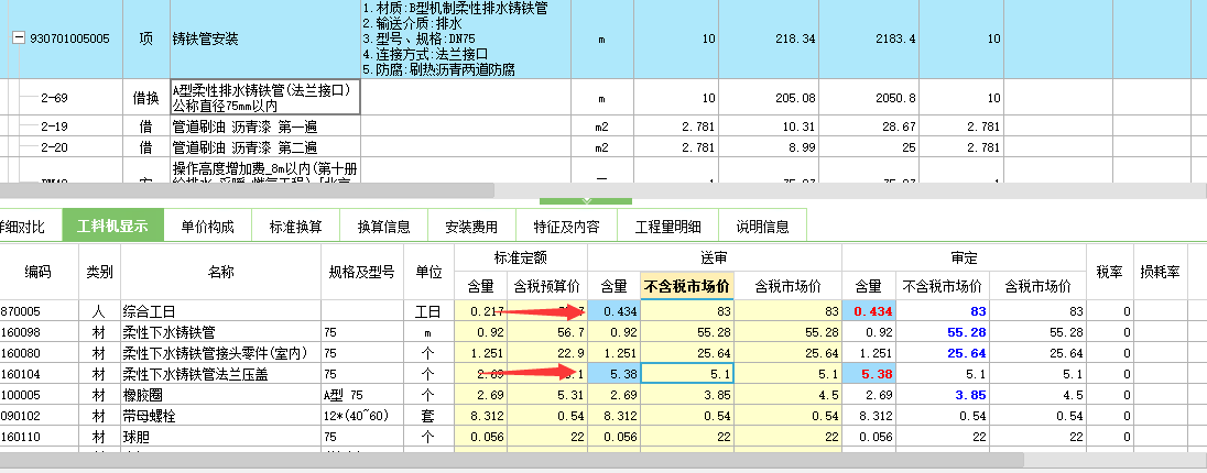 定額含量