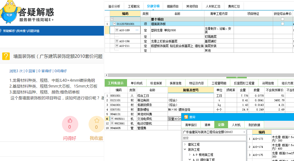 项目特征