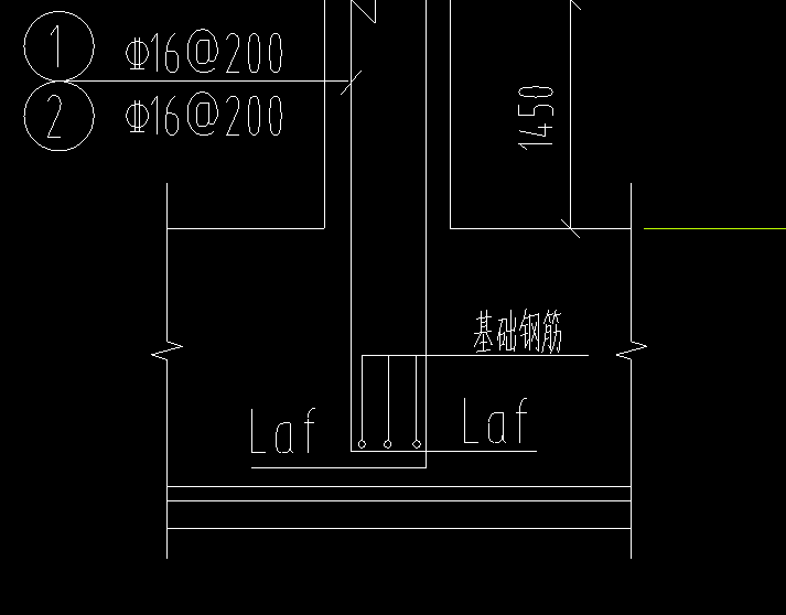 人防临空墙的锚固长度包括伸入基础的竖直长度吗?哪里