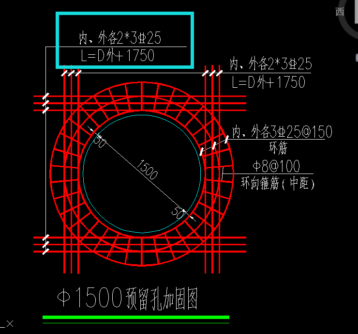 外侧钢筋