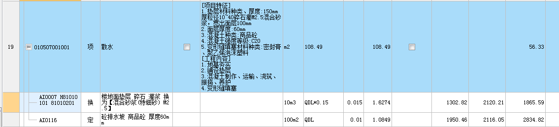 程量表達式