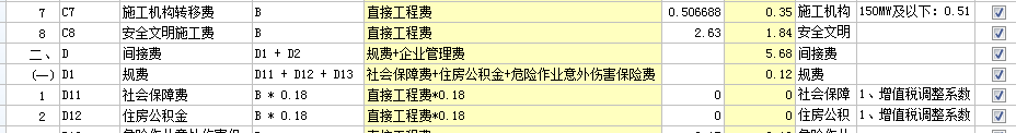 规费费率