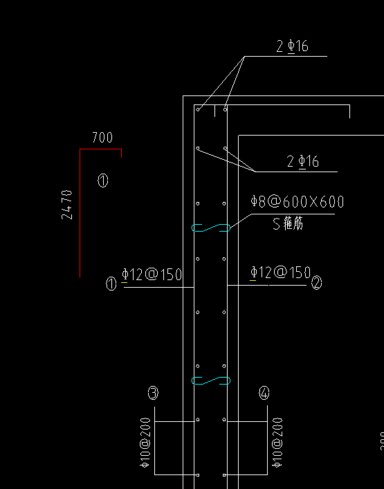 水平分布钢筋