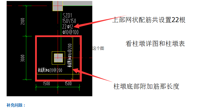 求大神解释一下这个图szd1的集中标注和这个图上红色线是不是这个柱墩