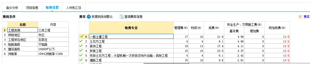 规费和税金