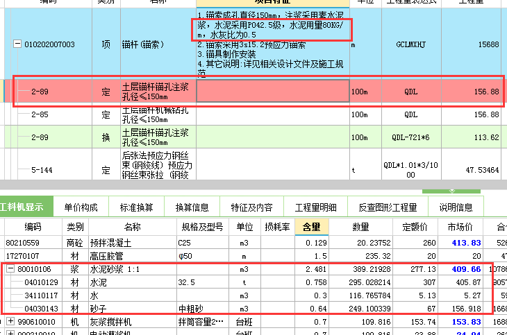 项目特征