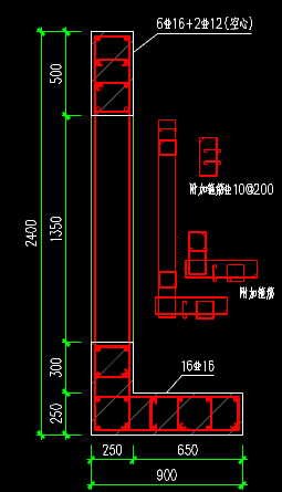 暗柱附加箍筋