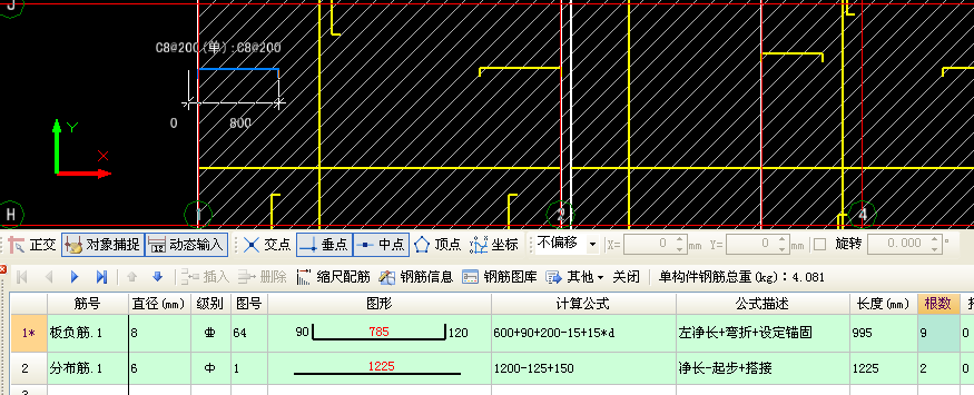 负筋根数