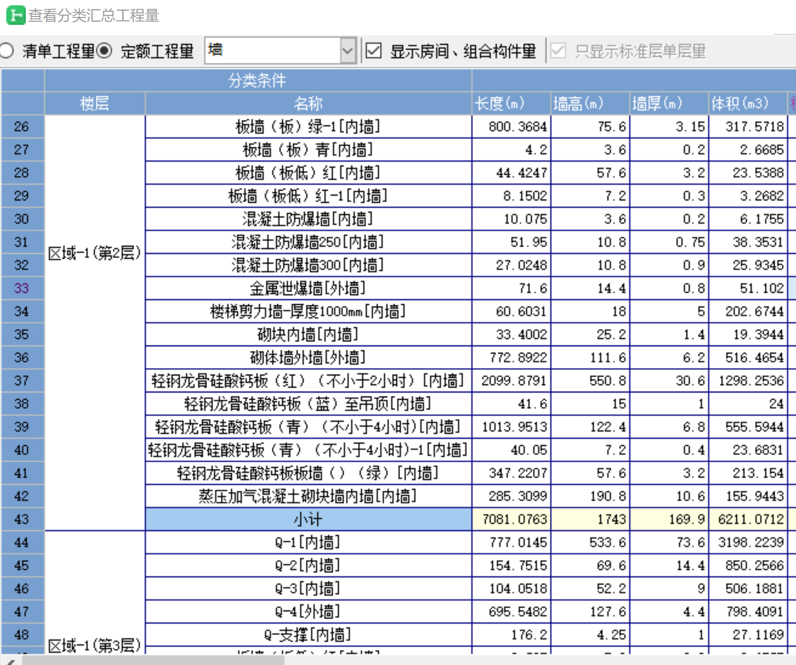 体积工程量