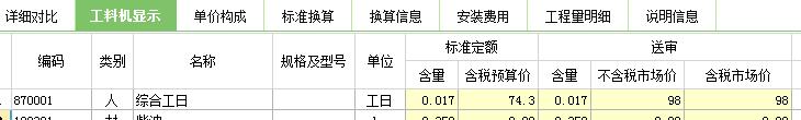 工料機顯示