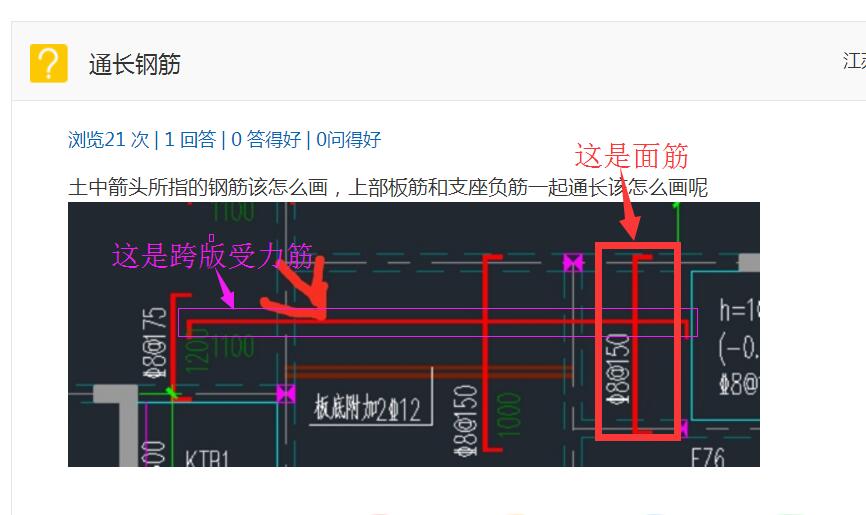 通长钢筋