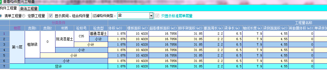 板面积