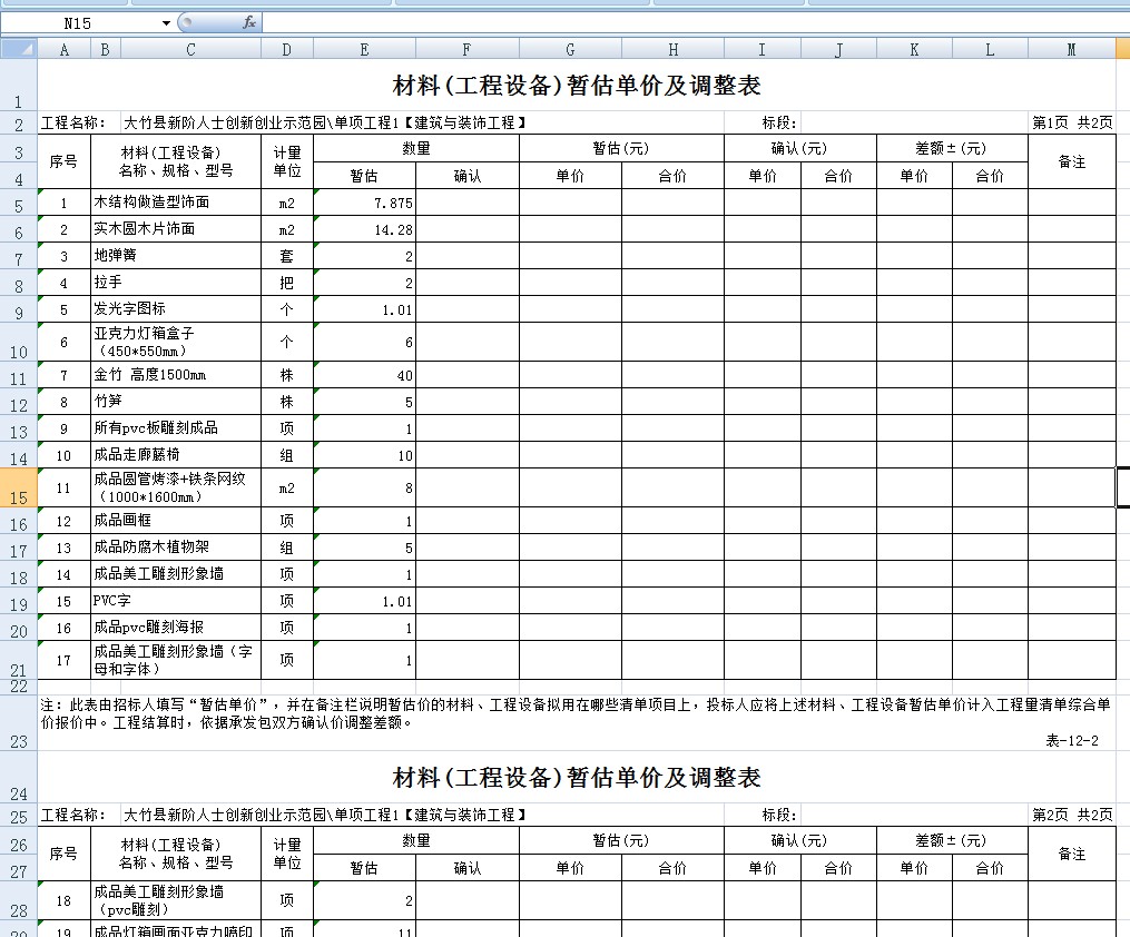 制作投标文件