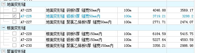 楼面变形缝