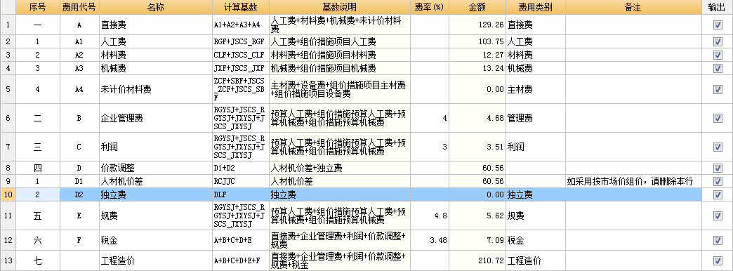 新建独立费