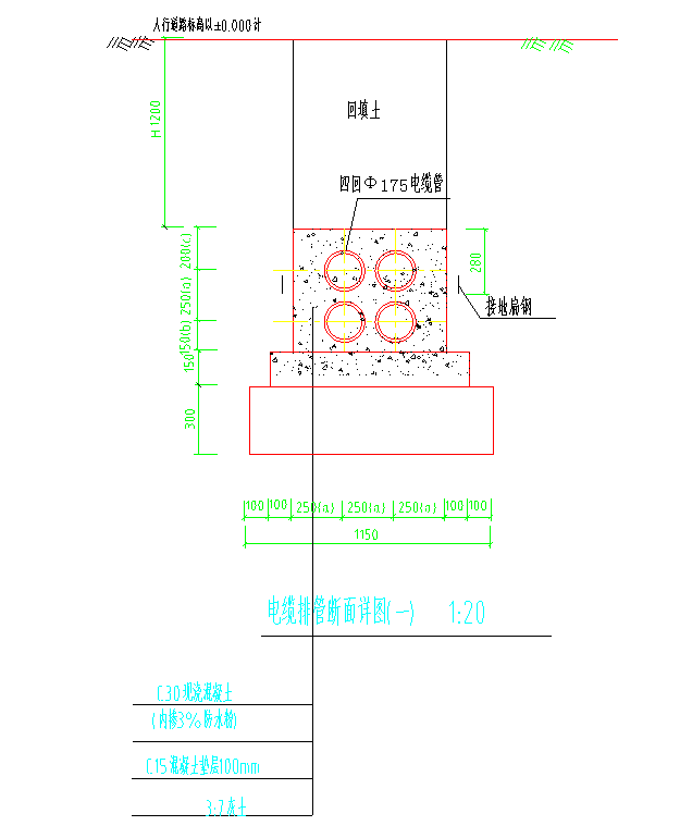 电缆排管开挖土方量市政土建