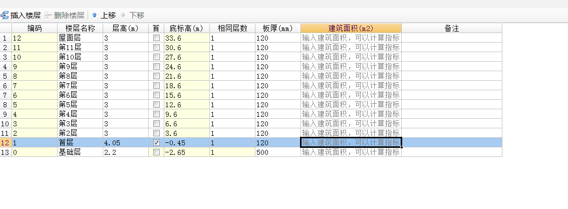 楼面标高