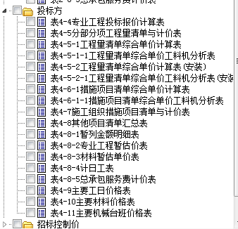 計價表