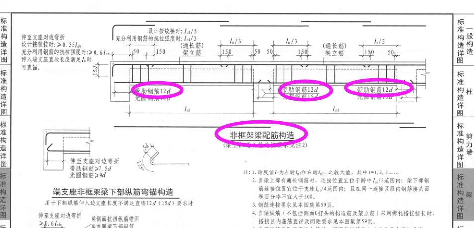 在钢筋混凝土梁中,梁的下部钢筋什么时候按照 12d 计算,什么时候按照