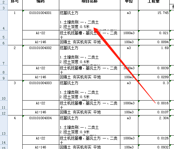 項目特征
