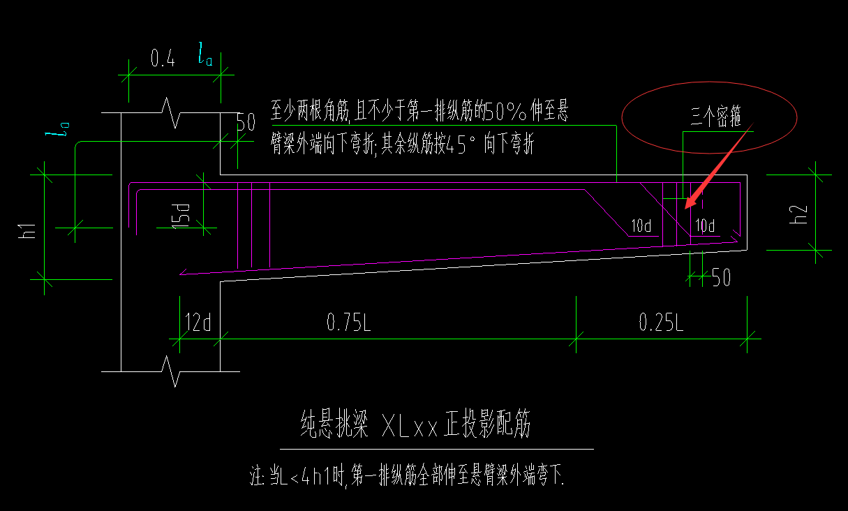 悬挑梁加密箍筋