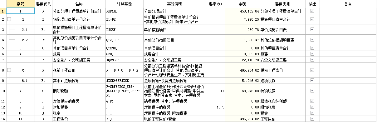 投标预算