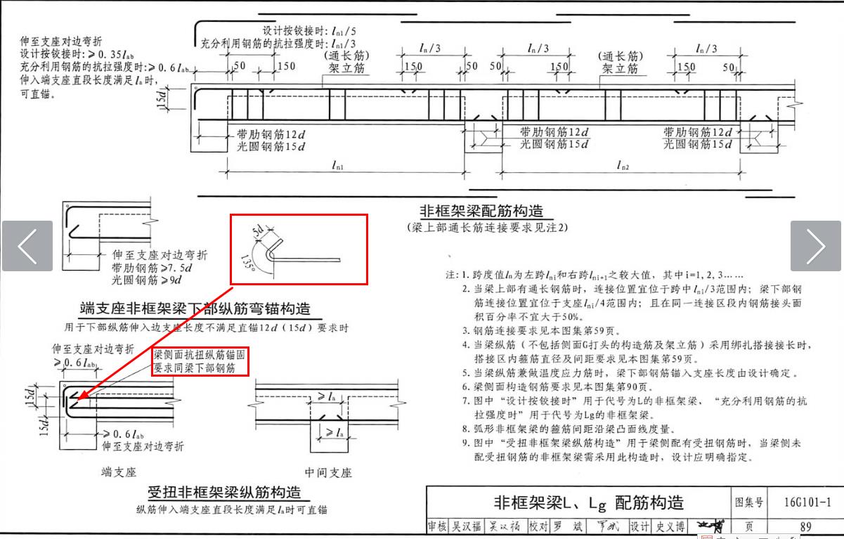 梁侧面