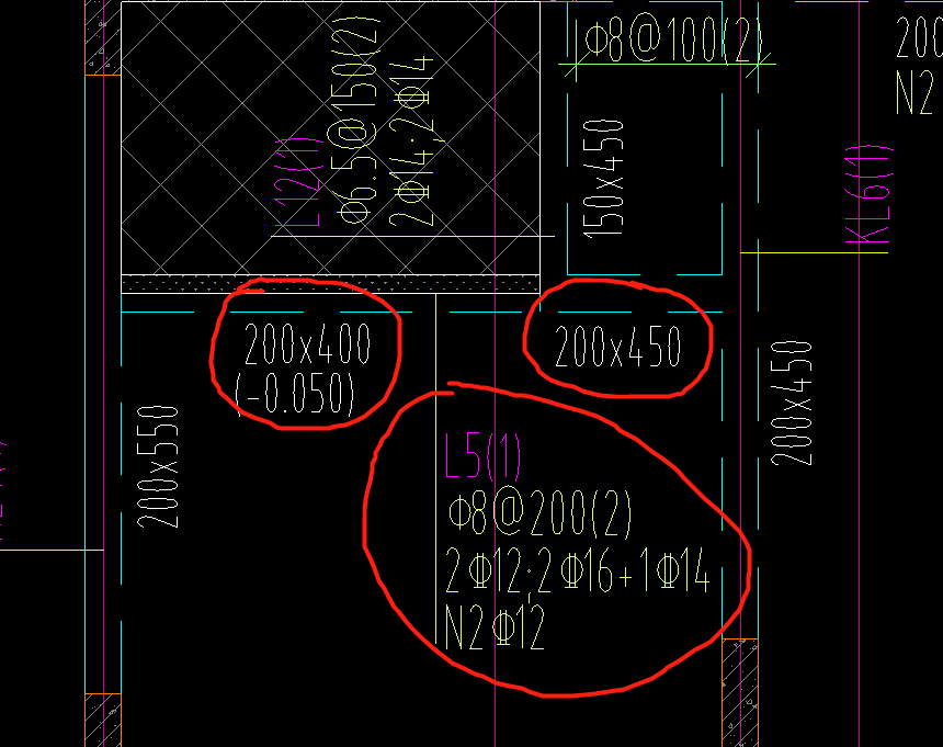 同一梁跨,不同的截面尺寸和标高怎么画?