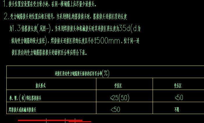 钢筋搭接方式