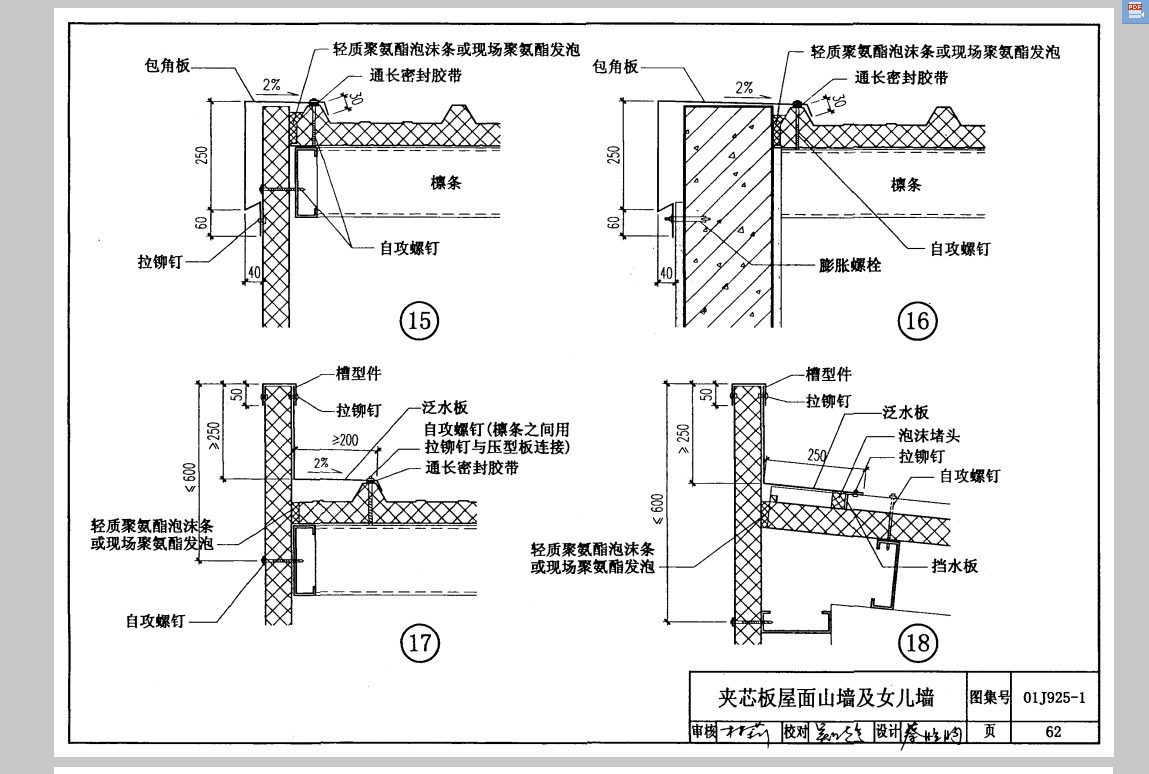 钢结构山墙和檐口给出了图集号请问我套山墙和檐口定额应该计算哪部分