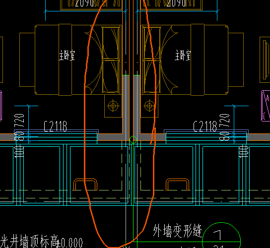 如图,两个户中间有一道变形缝,那中间这两道墙算不算分户墙