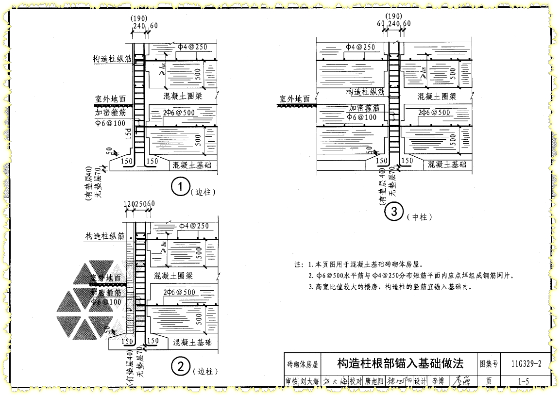 构造柱生根,一般的方式有这三种,建议根据实际情况,让设计确认后选用.