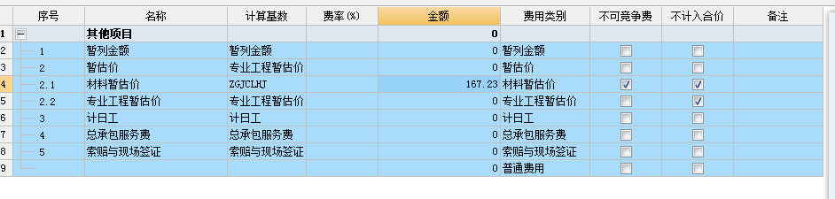 暂估价