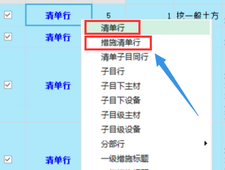 措施项