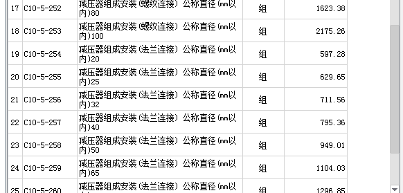 减压阀组套什么定额