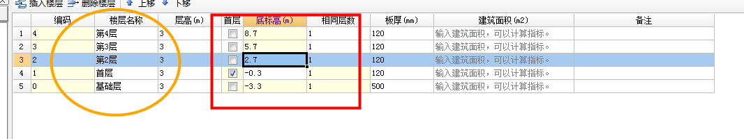 層底標高