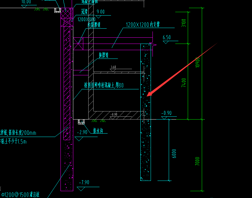 61778基坑支护结构施工 需要按照施工方案 计算的,立柱浇灌至基坑底面