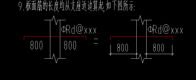 支座内边线